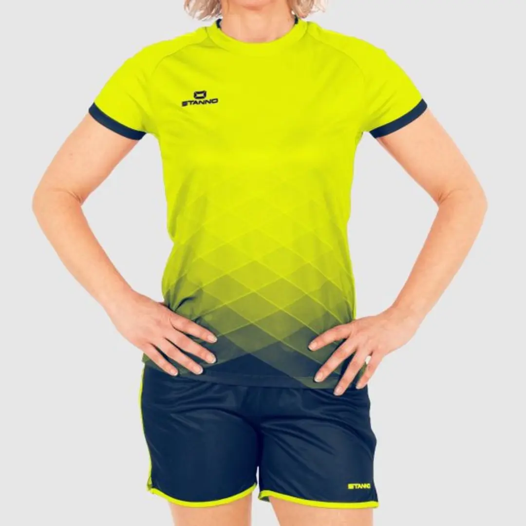 Stanno Altius Shirt Dames - Maat M - Lime/Dark Denim
