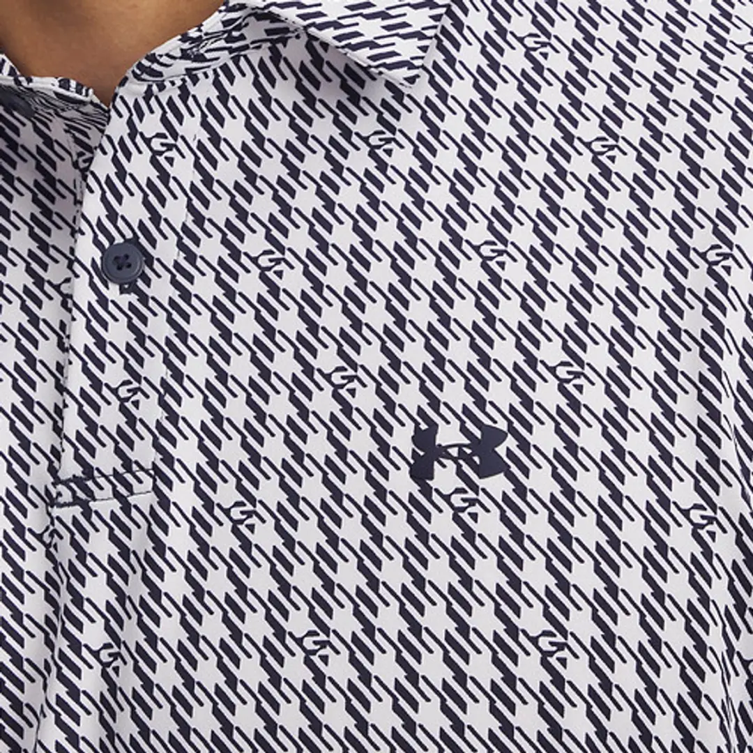 Under Armour T2G Polo Houndstooth Wit M