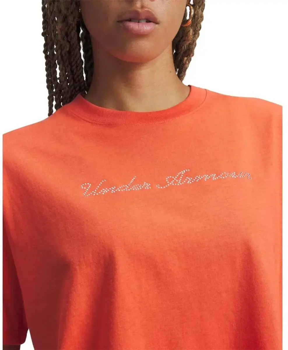 Under Armour WM Crop T-shirt - Oranje S
