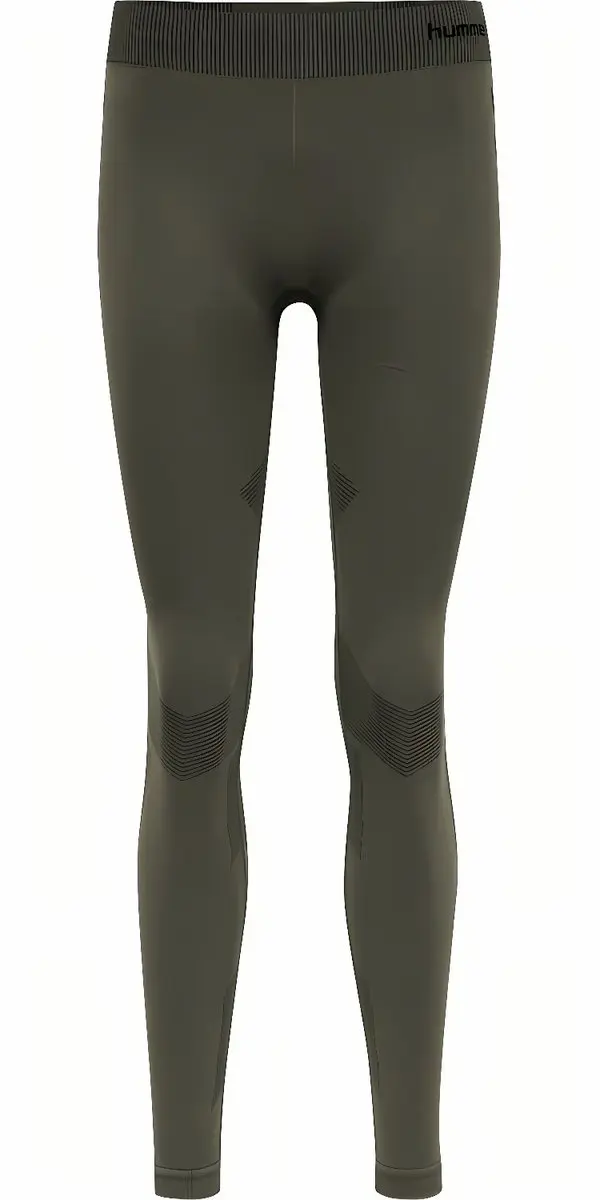 Hummel First SS Training Tight Dames Thermobroek - M/L - Bruin - afbeelding 2 van 6