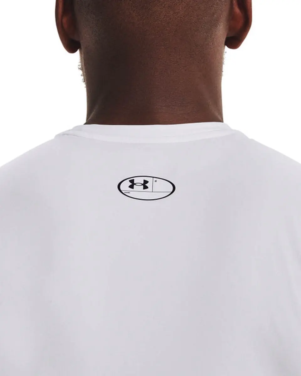 Under Armour UA HG Armour Comp SL-WHT Heren Sportshirt - Wit/Zwart