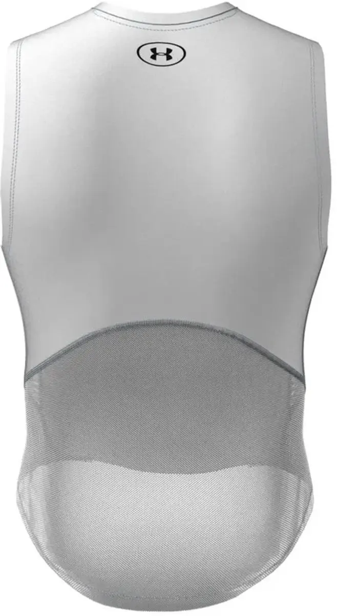 Under Armour UA HG Armour Comp SL-WHT Heren Sportshirt - Wit/Zwart