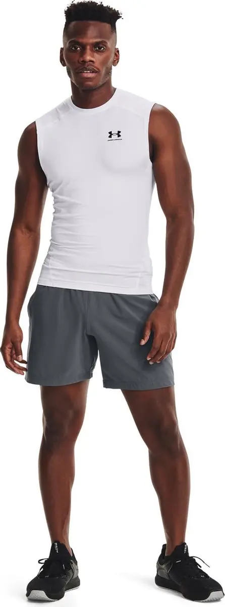 Under Armour UA HG Armour Comp SL-WHT Heren Sportshirt