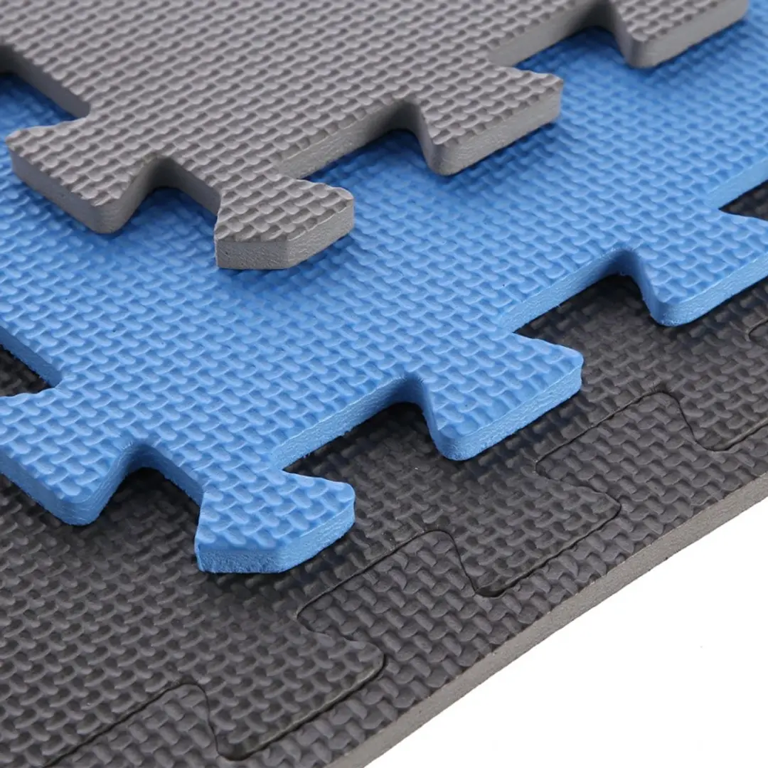 HMS One Fitness Puzzelmat - 9 Stuks 10mm Blauw/Grijs