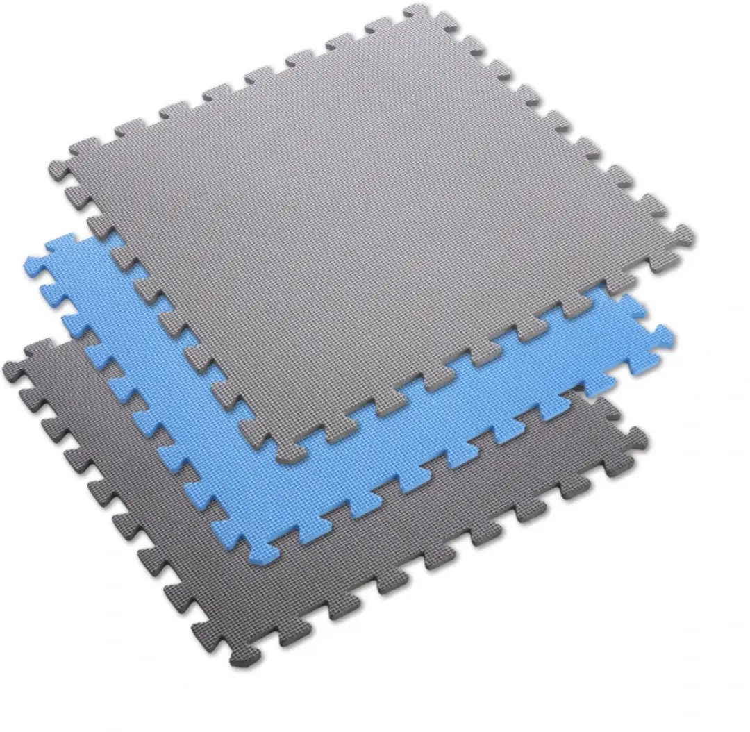 HMS One Fitness Puzzelmat - 9 Stuks 10mm Blauw/Grijs