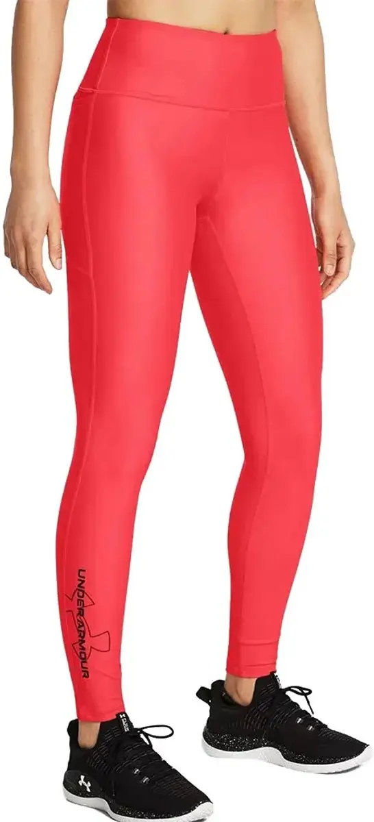 Under Armour Tech Branded Leggings - Rood S - afbeelding 6 van 6