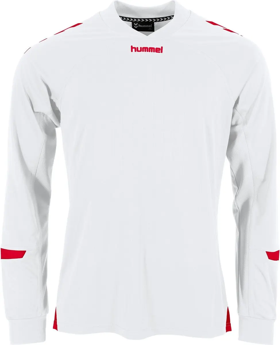 Hummel Fyn Voetbalshirt Lange Mouw Heren - XL - Wit/Rood