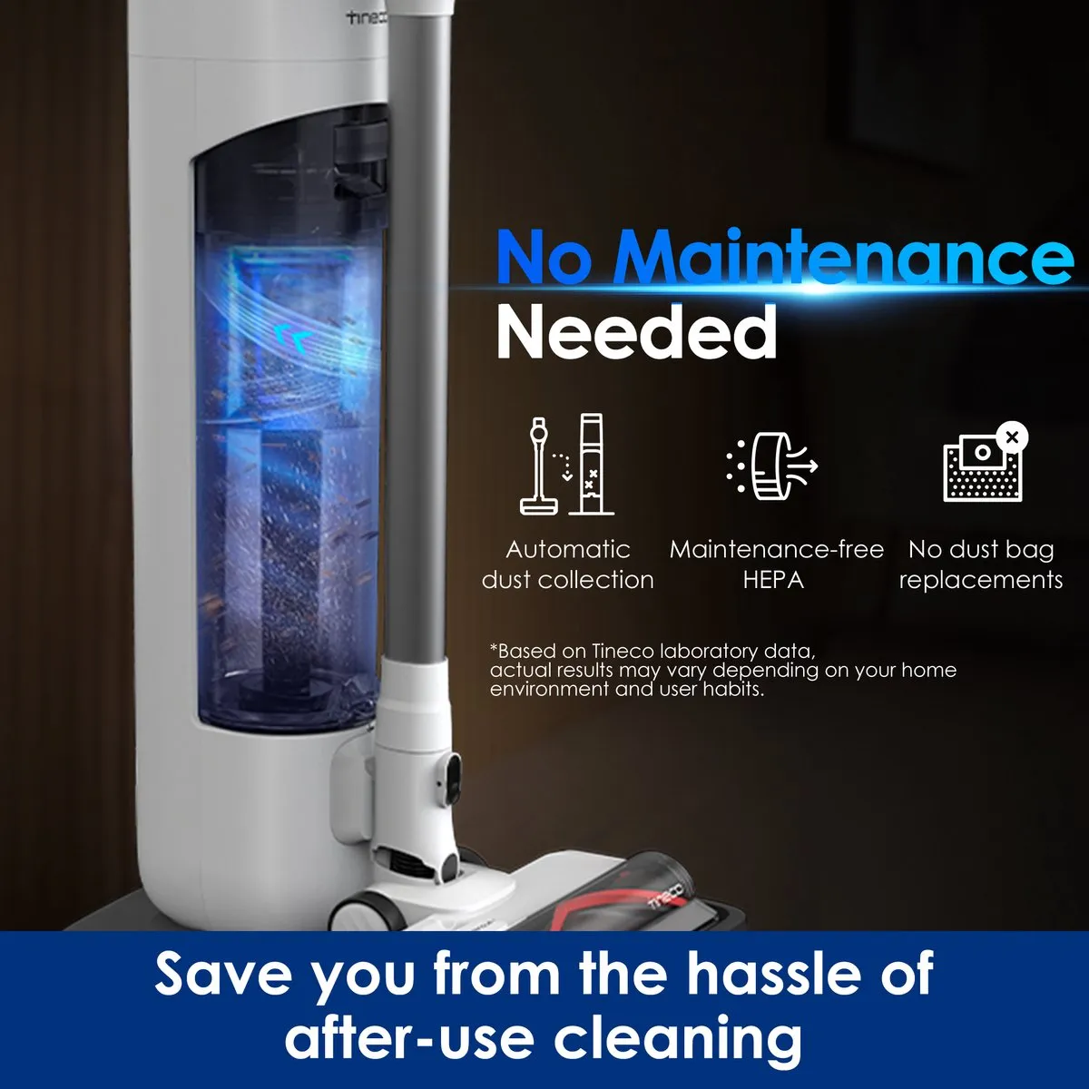 Tineco PURE ONE Station 5 steelstofzuiger - automatische reiniging - 70 min operatietijd - 500 Watt