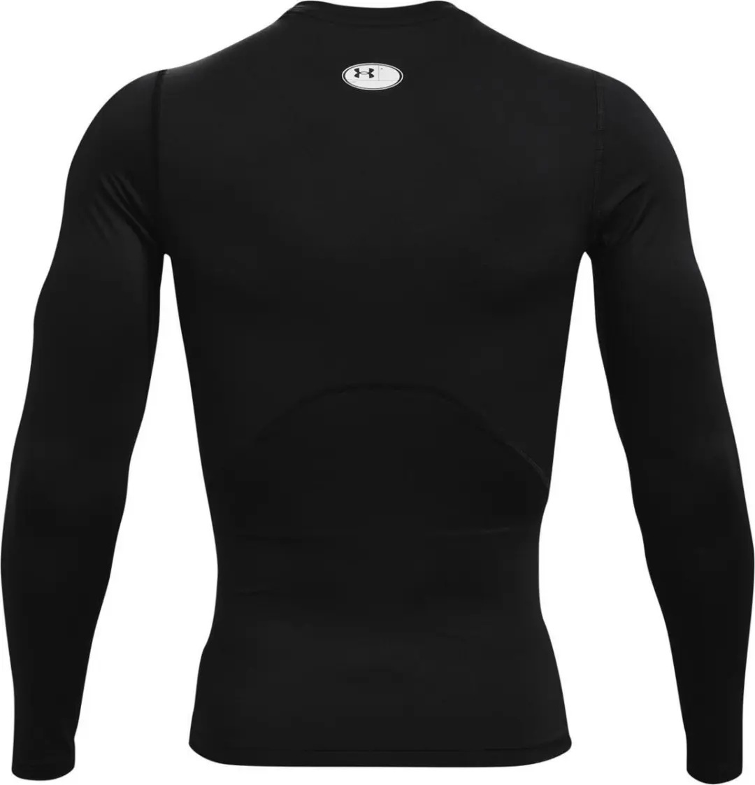 Under Armour HG Armour Comp LS Heren Sportshirt - Zwart/Wit