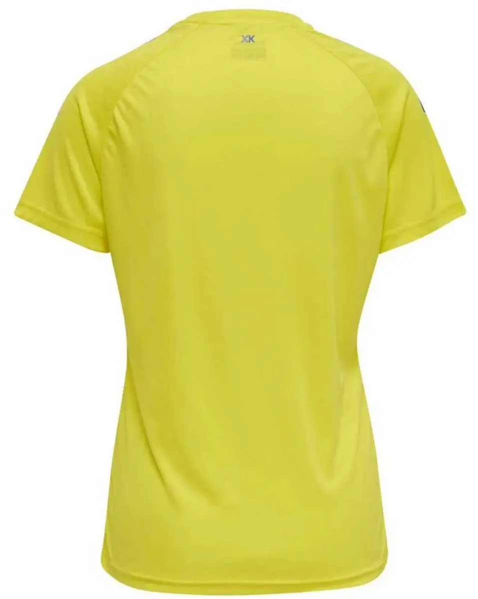 Hummel Hmlcore Xk Core Poly Tee S/S Dames Sportshirt - Geel