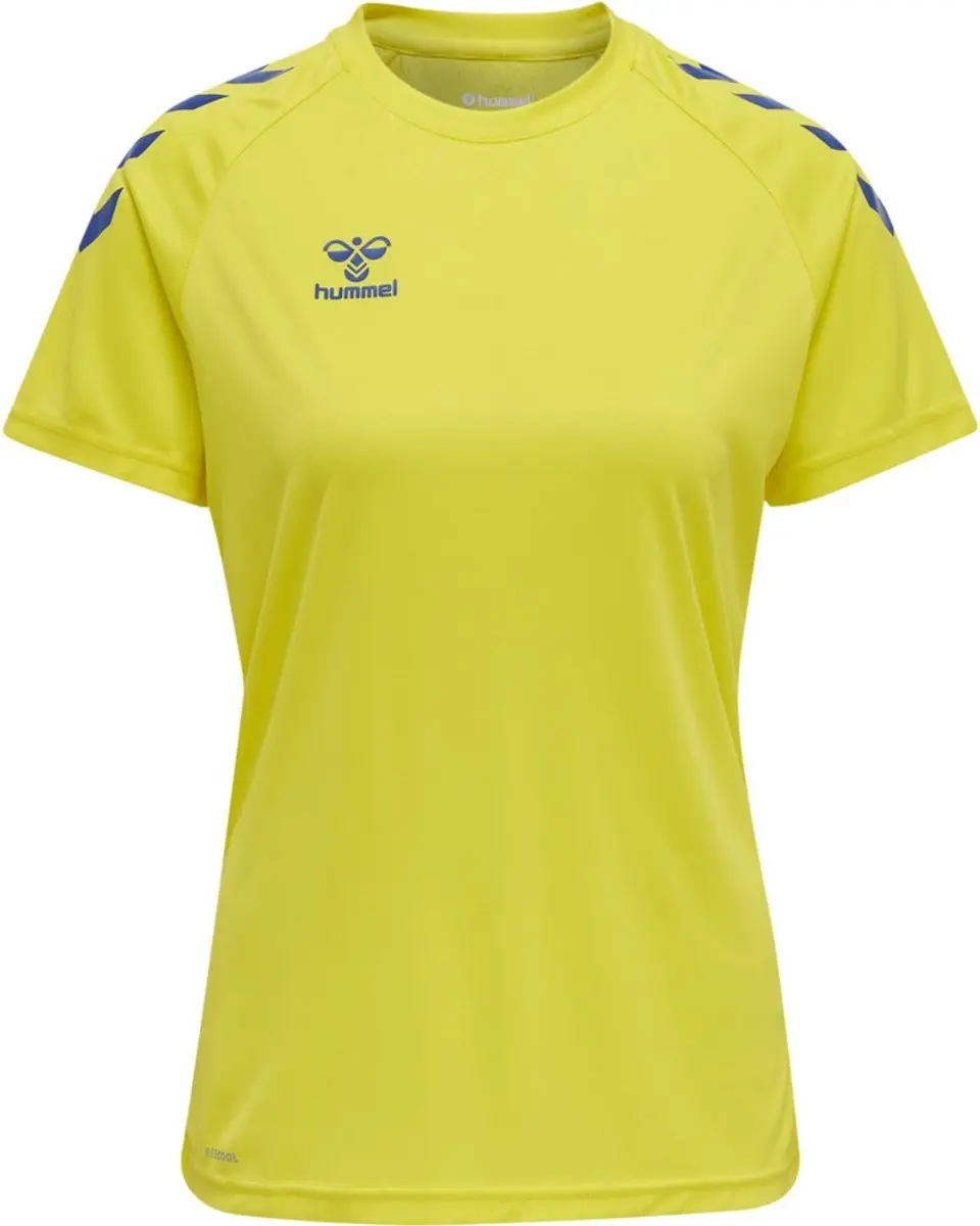 Hummel Hmlcore Xk Core Poly Tee S/S Dames Sportshirt - Geel