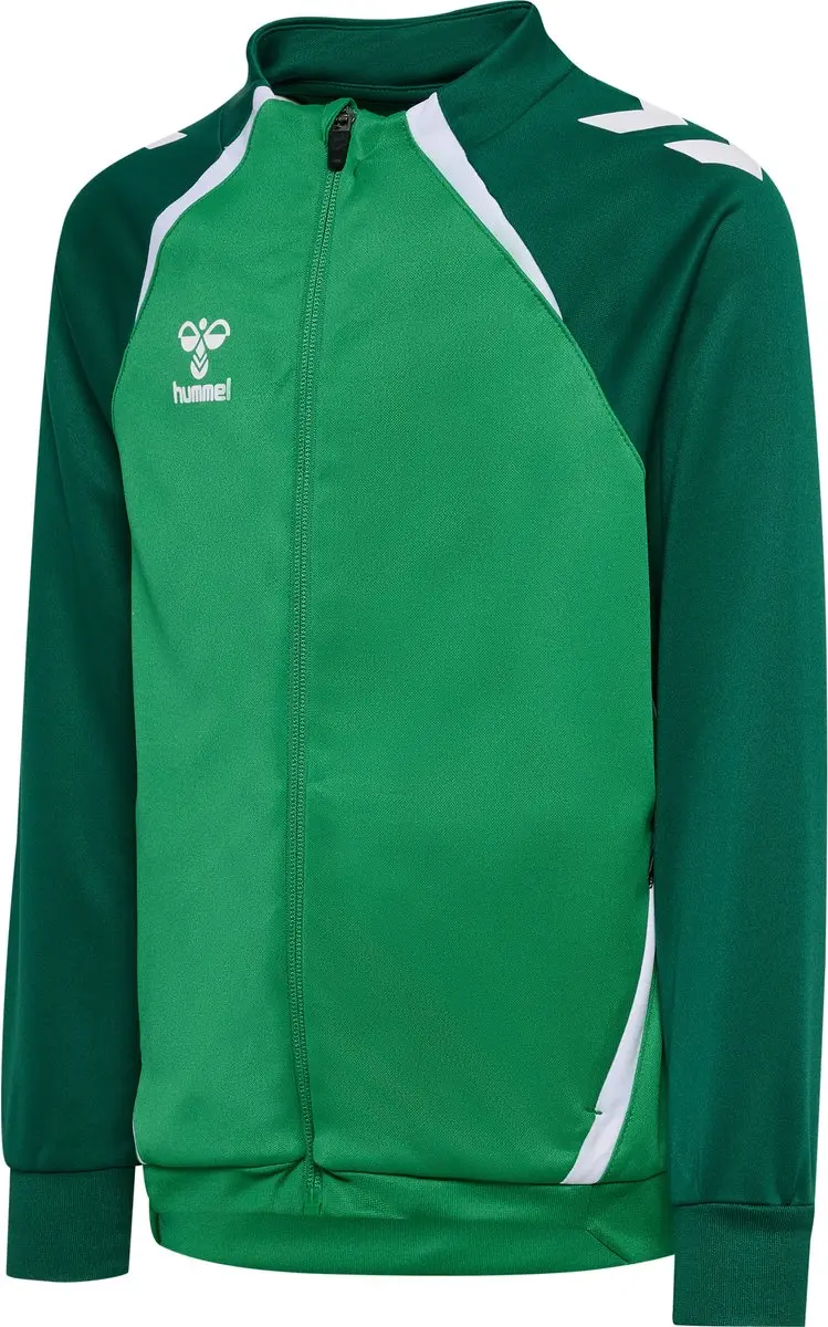 Hummel HMLLead 2.0 Track Zip Jacket Kids 140 - Jelly Bean/Evergreen