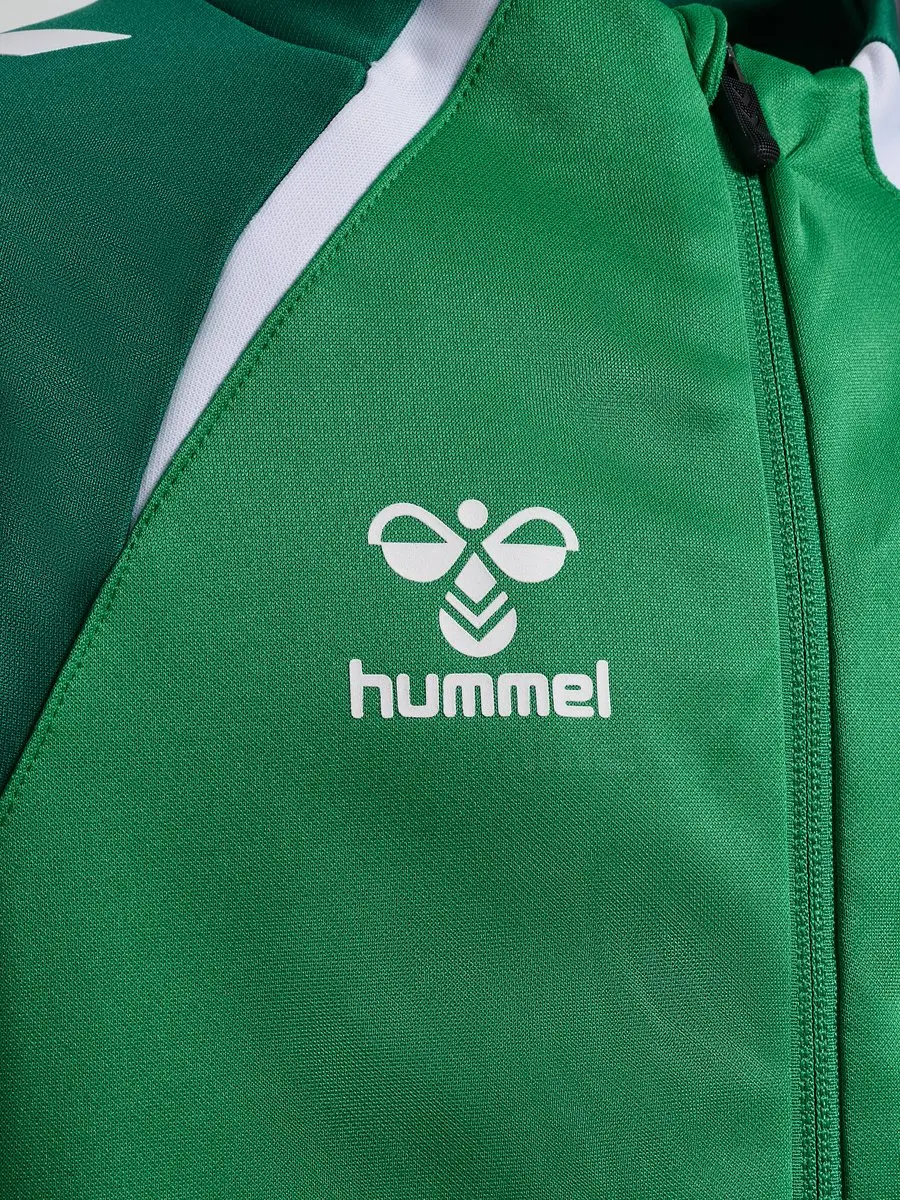 Hummel HMLLead 2.0 Track Zip Jacket Kids 140 - Jelly Bean/Evergreen
