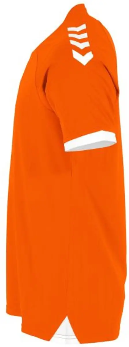 Hummel Fyn Shirt Korte Mouw Kinderen - Oranje/Wit 128