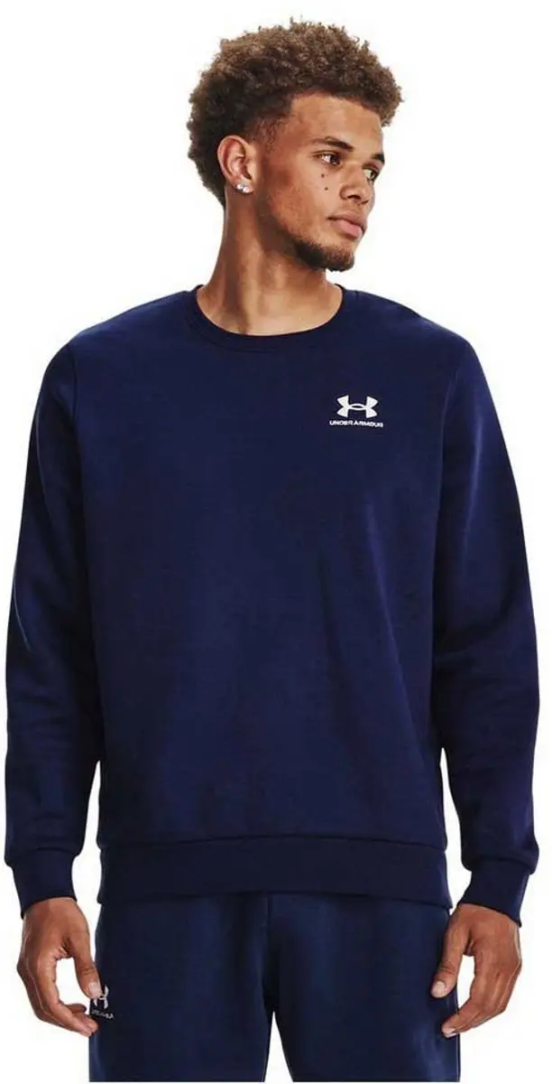 Under Armour UA Essential Fleece Crew Pullover - XS - Midnight Navy