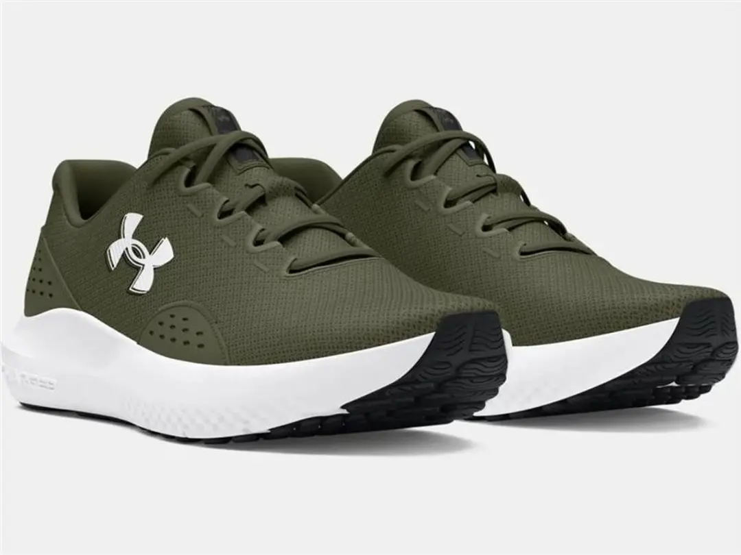 Under Armour UA Charged Surge 4 Heren Sportschoenen 44.5 - Groen/Wit - afbeelding 6 van 6