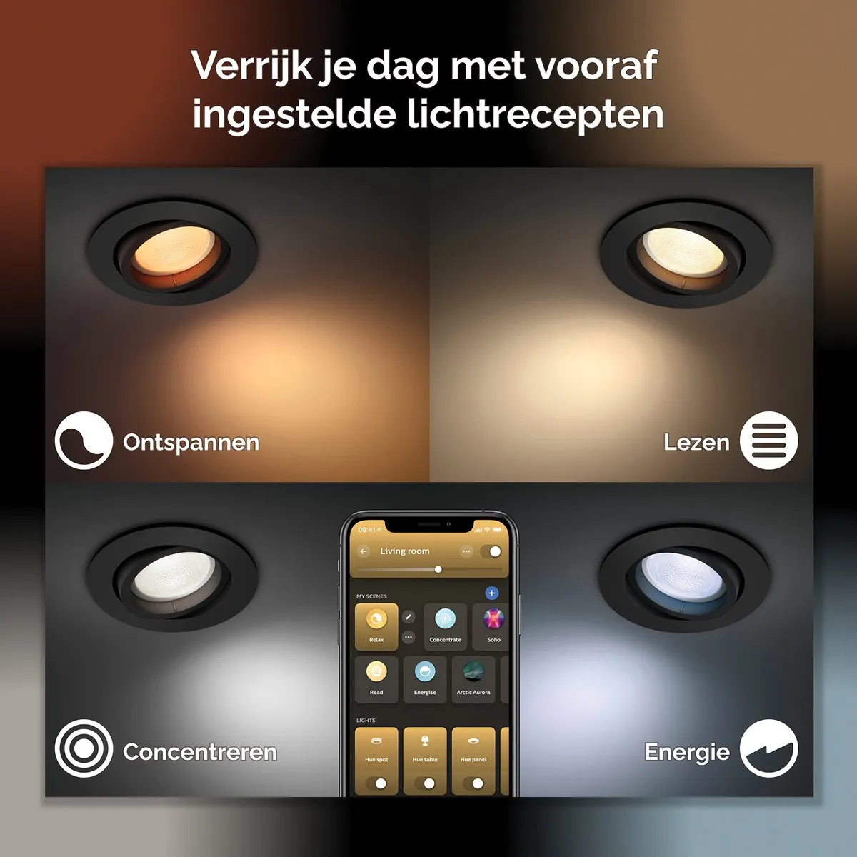 Philips Hue Centura Inbouwspot GU10 - Zwart