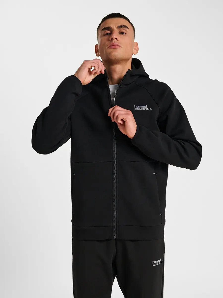 Hummel Hmltech Fleece Regular Zip Hoodie - Trainingsjack L - Zwart