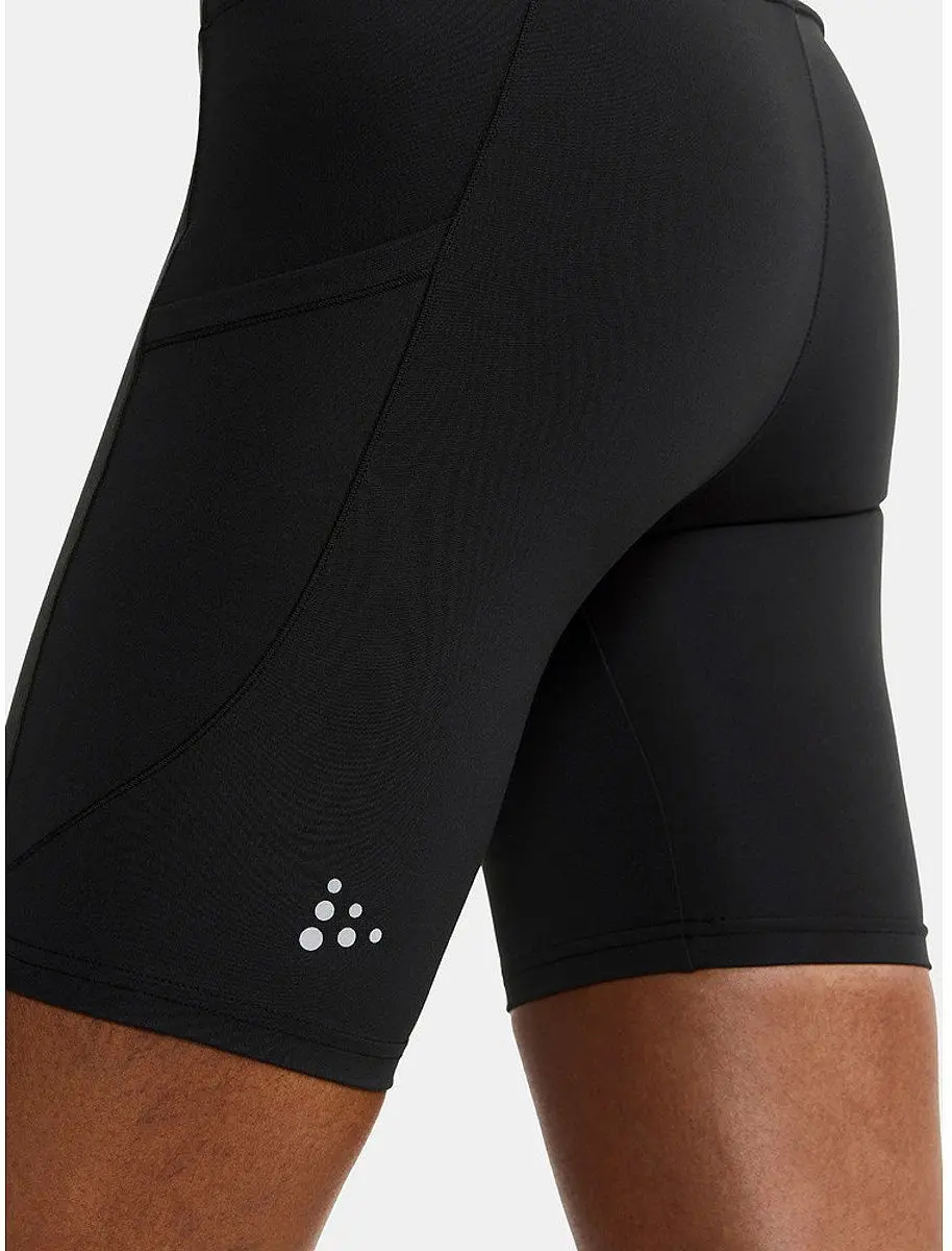Craft Adv Essence Tights 2 Running Short Dames - S - Zwart