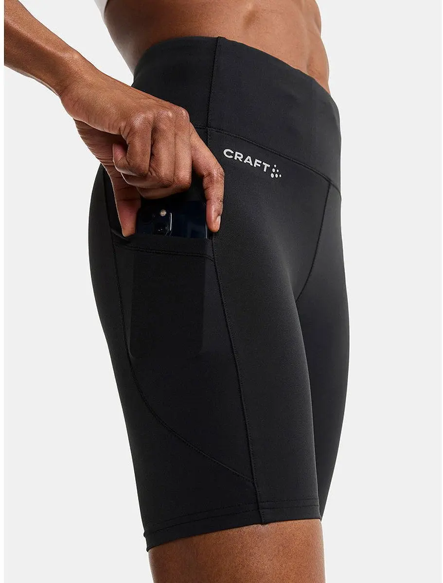 Craft Adv Essence Tights 2 Running Short Dames - S - Zwart