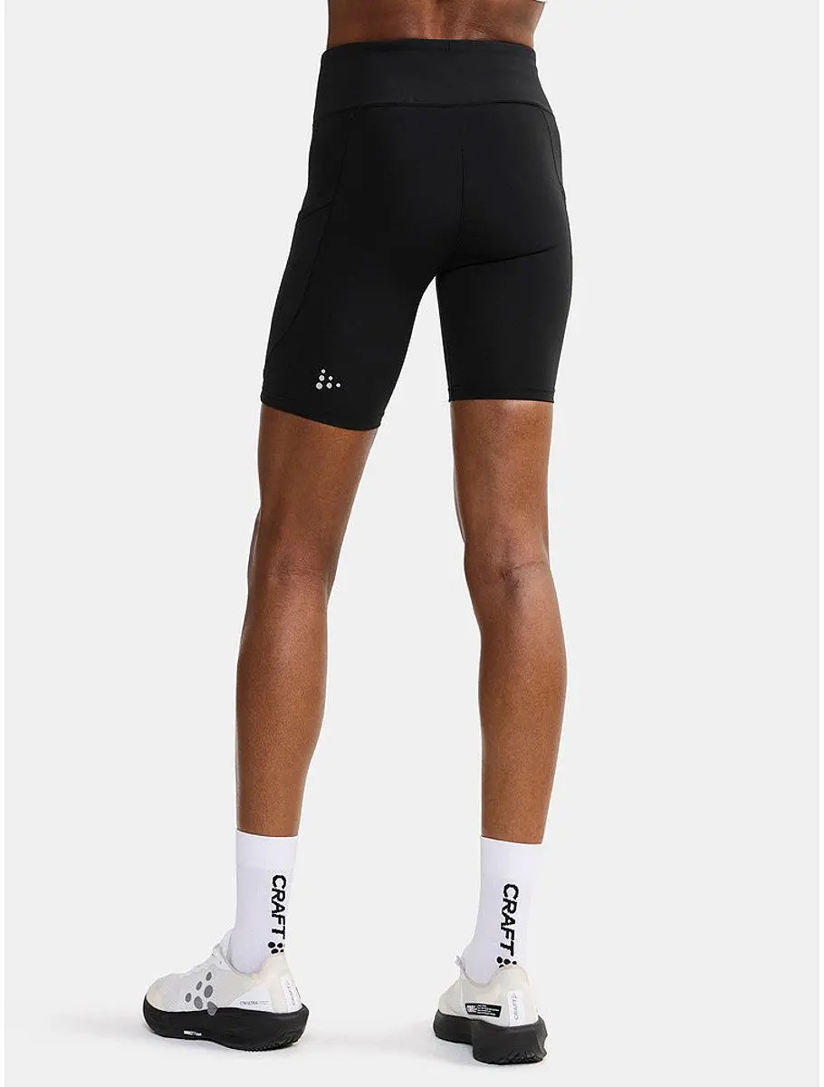 Craft Adv Essence Tights 2 Running Short Dames - S - Zwart