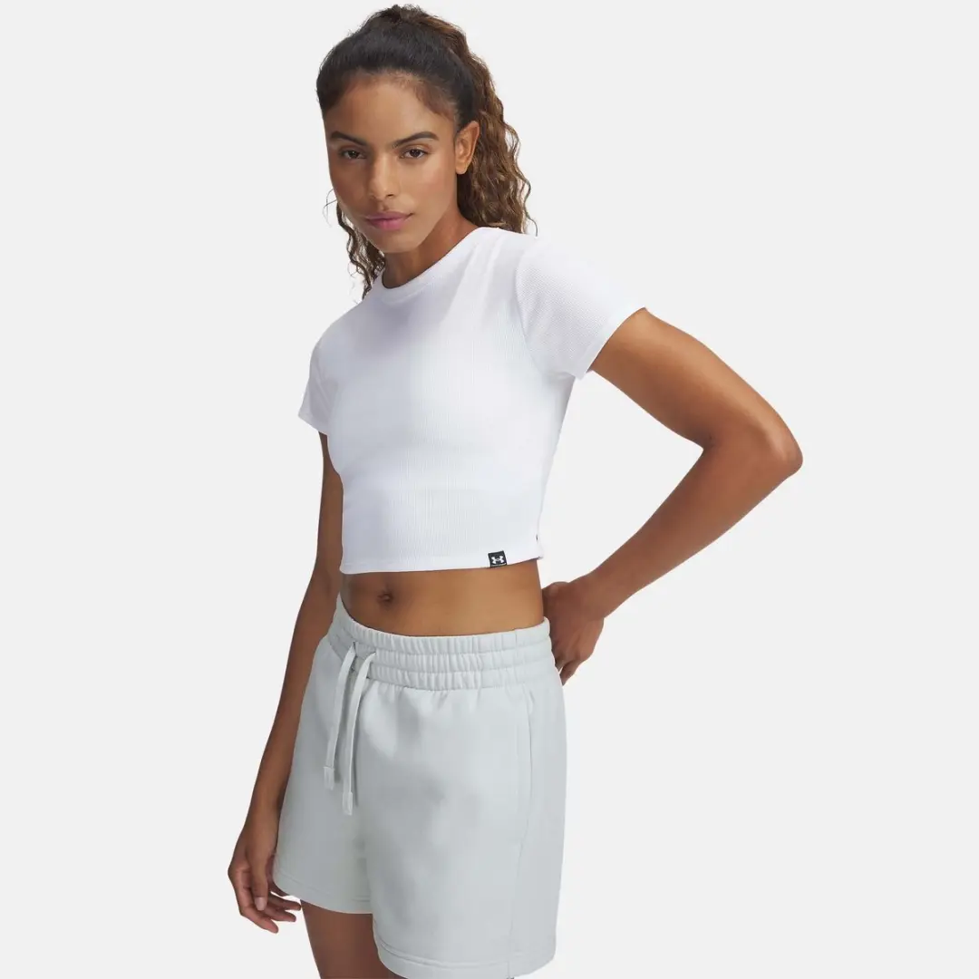 Under Armour UA Rival Rib Baby Tee - Vrouwen M Wit