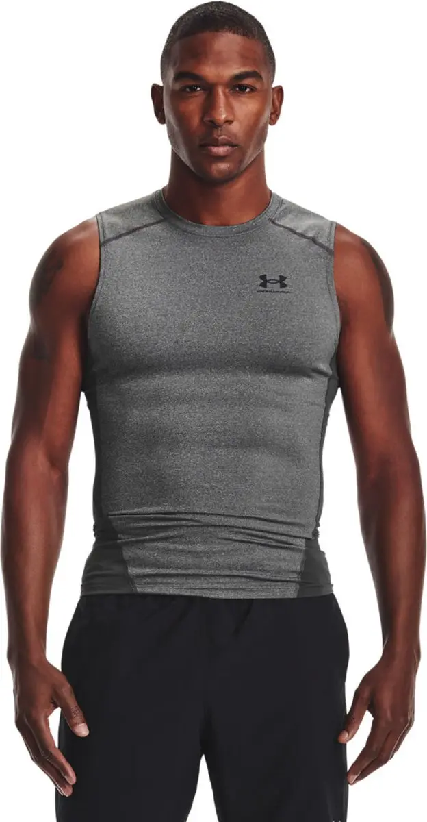 Under Armour UA HG Armour Comp SL-GRY Heren Sportshirt