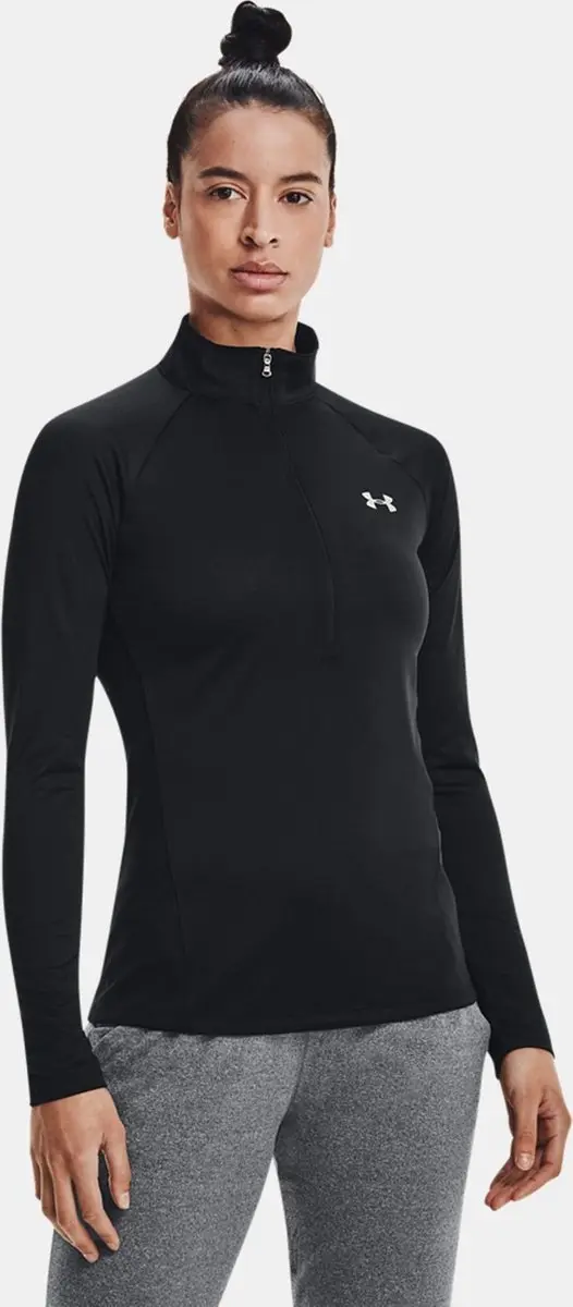 Under Armour Tech 1/2 Zip Dames Sporttrui XL - Zwart