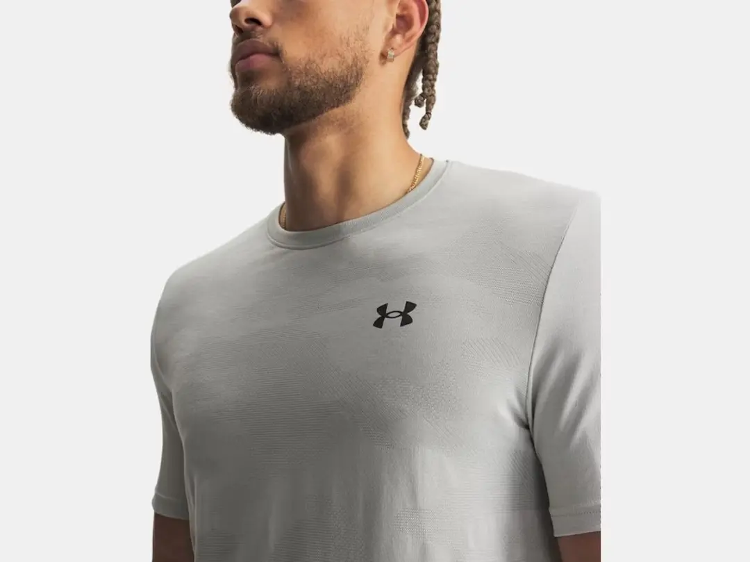 Under Armour UA Vanish Elite Smls SS Camo-Gry Training T-shirt - Grijs