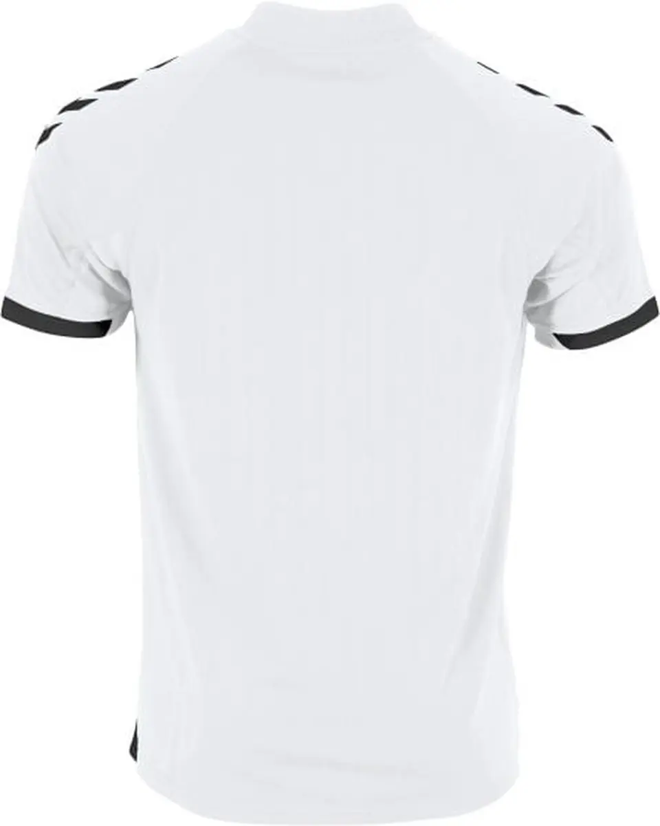 Hummel Fyn Shirt Heren Korte Mouw - Wit/Zwart S