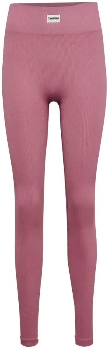 Hummel Damen Pulse Seamless Rib Mw Tights 230305 - S - Wistful Mauve - afbeelding 6 van 6