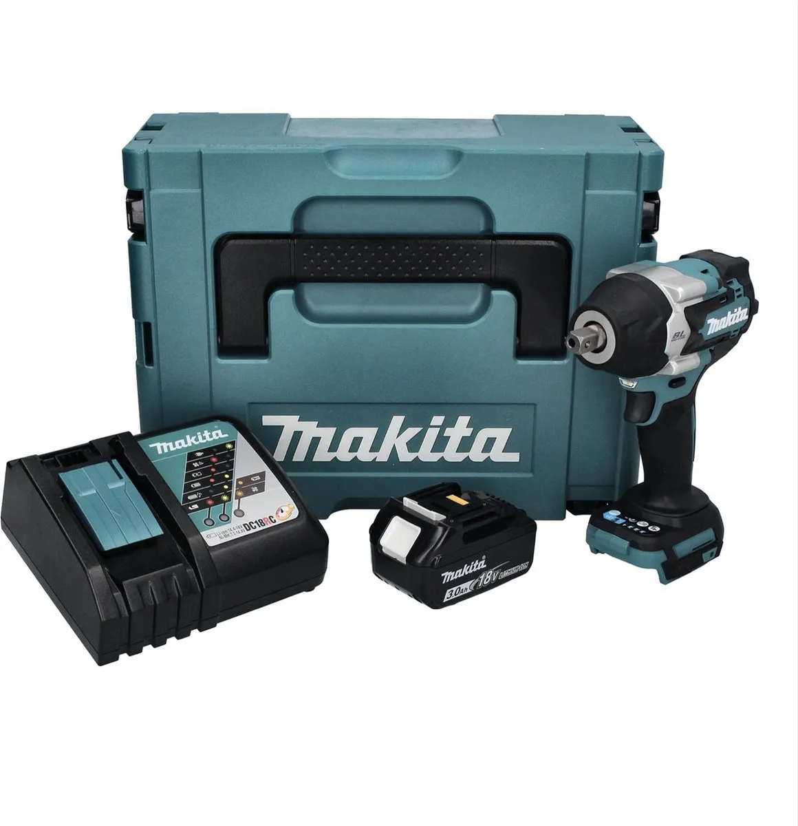 Makita DTW 701 RF1J Slagmoersleutel 18V 700Nm - 1x 3.0Ah + Lader - afbeelding 4 van 5
