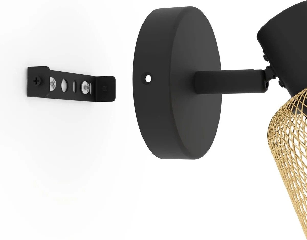 Eglo Coslada Spot E27 - 13cm - Zwart/Goud