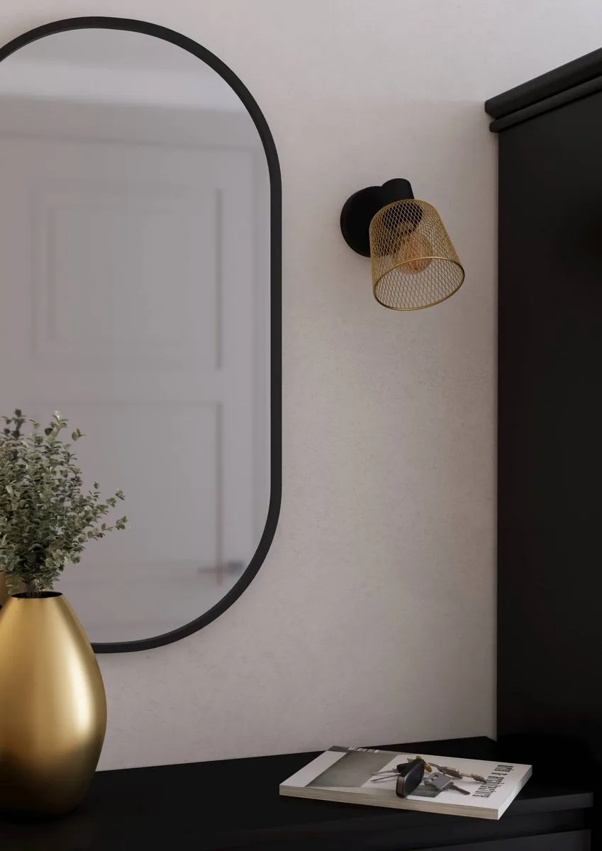 Eglo Coslada Spot E27 - 13cm - Zwart/Goud