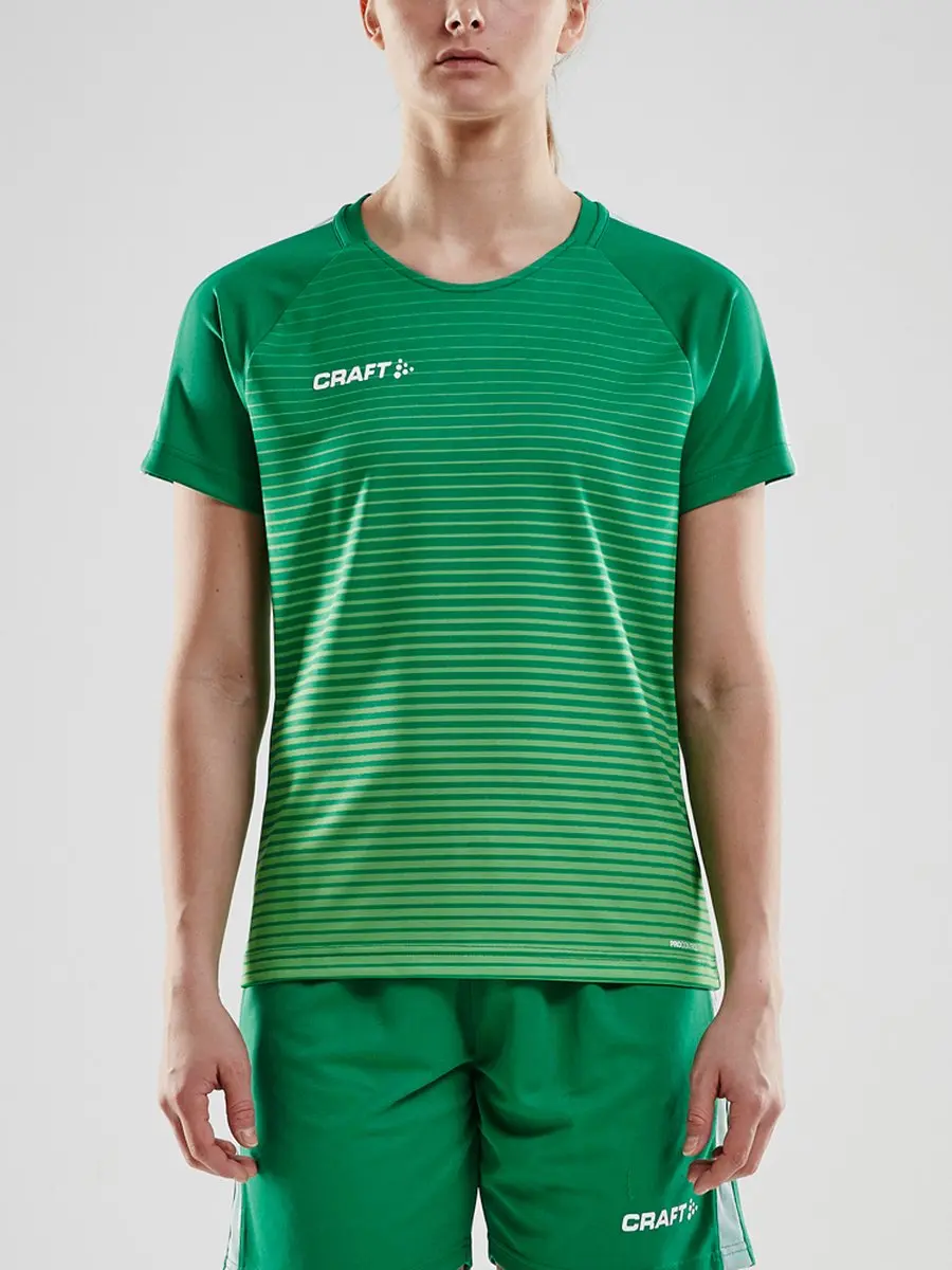 Craft Pro Control Stripe Shirt Dames - M - Groen