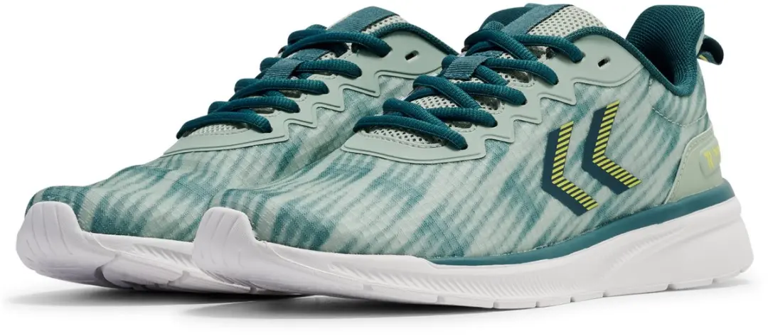 Hummel Schuhe Reach TR Breather 2.0 232861 - Witte/Groene/Geel Sportschoen