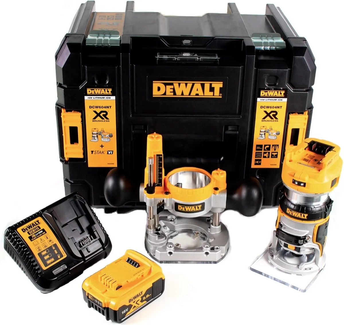 DeWalt DCW604 P1 Accu Combfrees 18V 55mm - 5.0Ah Accu + Lader