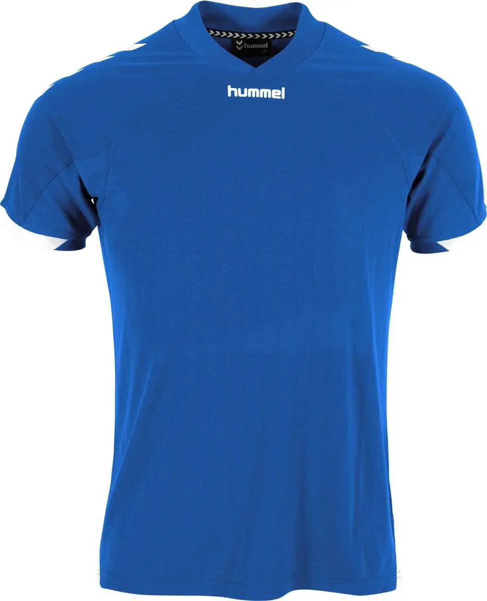 Hummel Fyn Shirt Heren - Royal/Wit M