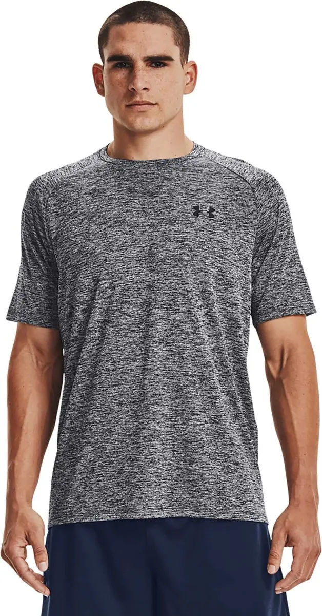 Under Armour UA Tech 2.0 SS Heren Sportshirt - Grijs/Zwart