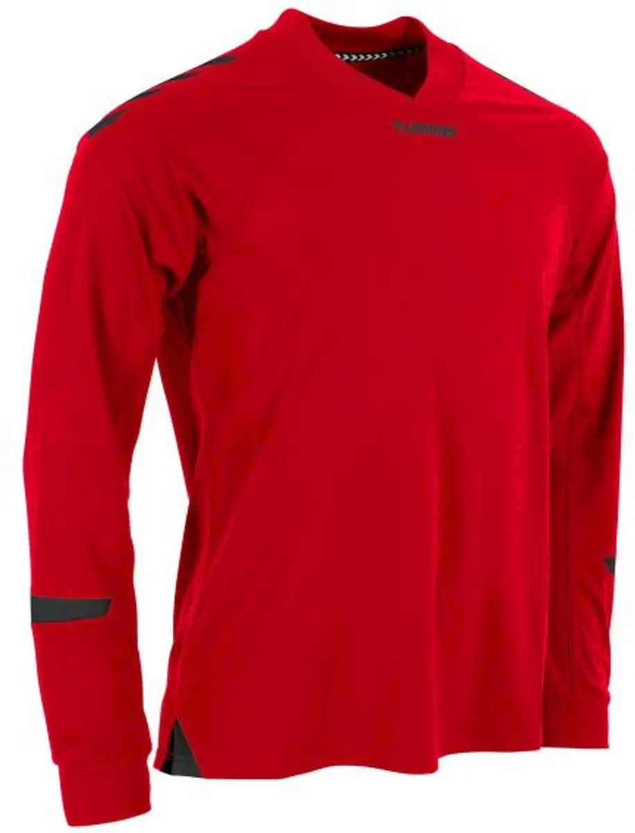 Hummel Fyn Voetbalshirt Lange Mouw Kinderen 140 - Rood/Zwart