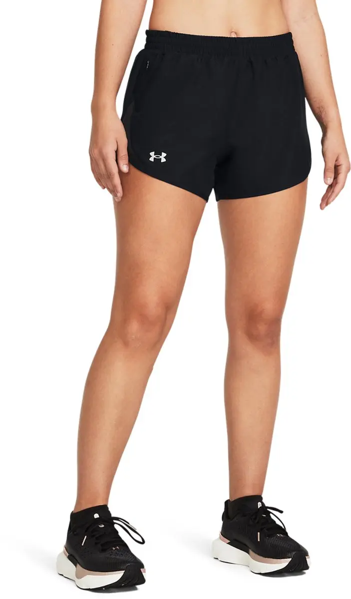 Under Armour UA Fly By 3'' Shorts - Zwart/Wit - afbeelding 6 van 6