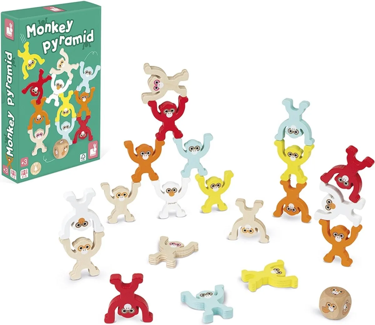 Janod Monkey Piramidespel J02633