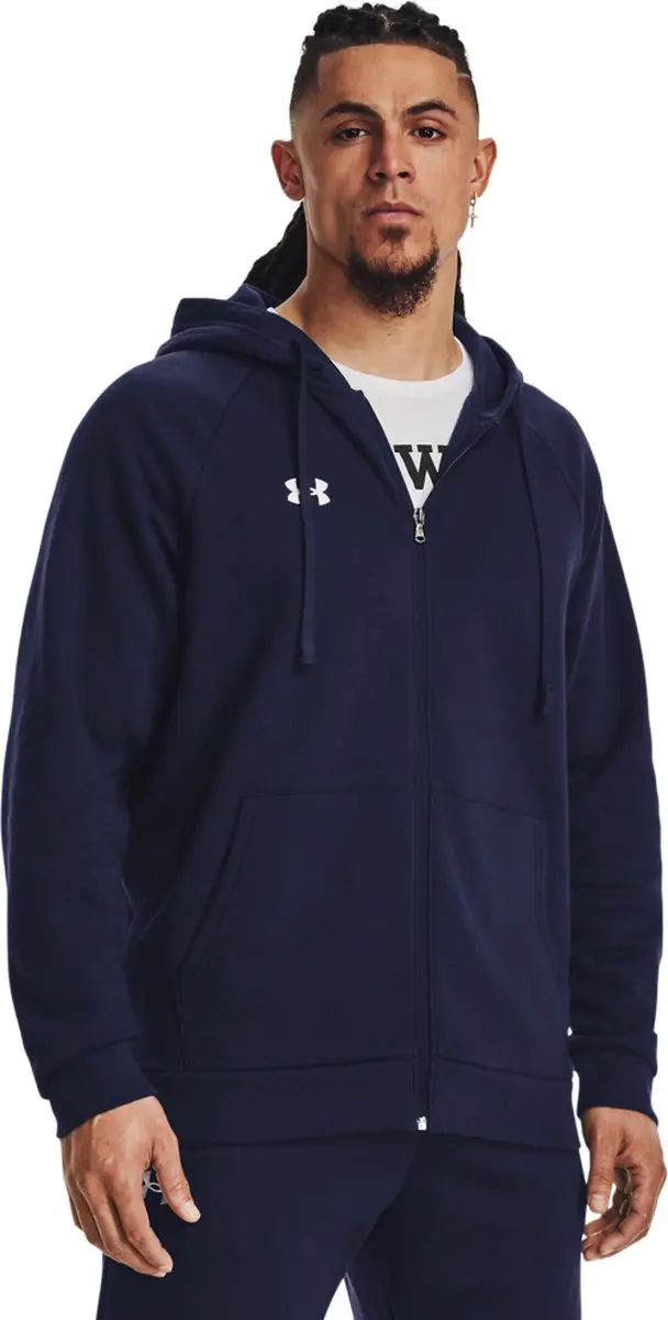 Under Armour UA Rival Fleece FZ Hoodie Heren - Navy/Wit