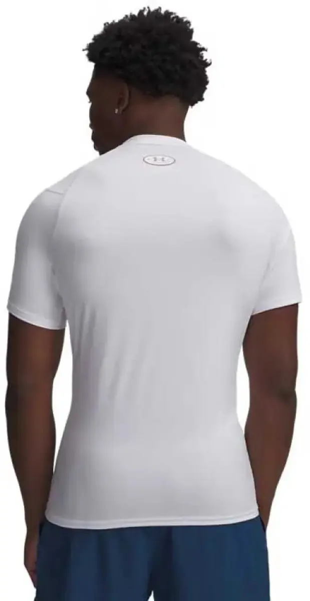 Under Armour UA HG Elite Fitted SS Heren Sportshirt - Wit