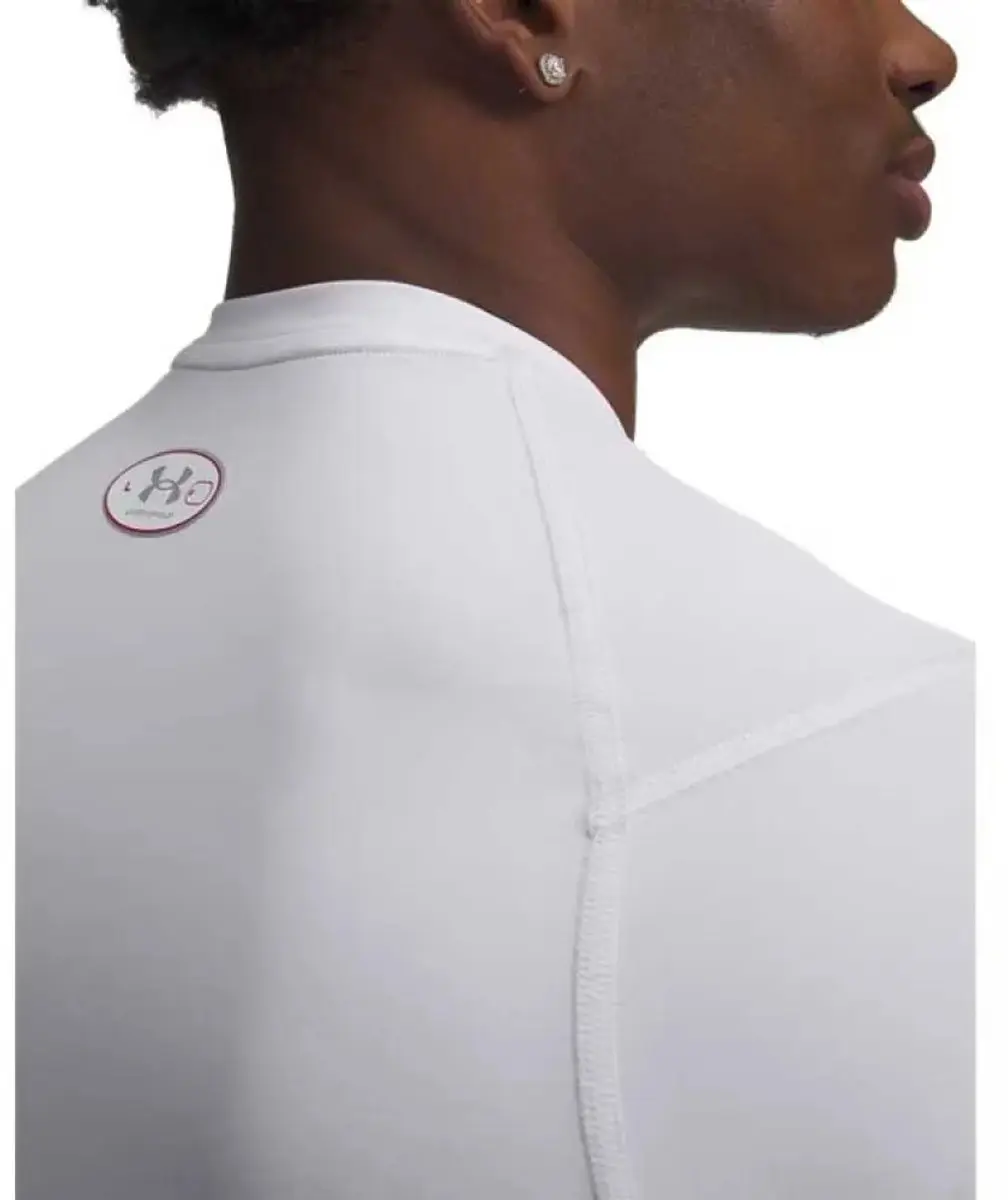 Under Armour UA HG Elite Fitted SS Heren Sportshirt - Wit