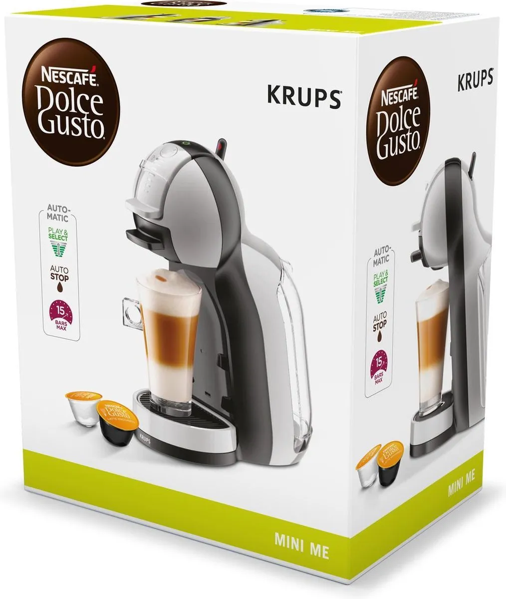 Krups NESCAFÉ Dolce Gusto MiniMe KP123BSB Koffiecupmachine - 1500W - Grijs - afbeelding 6 van 6