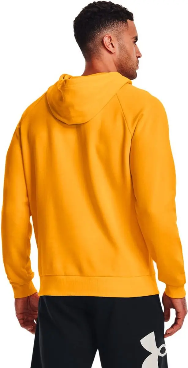 Under Armour Rival Fleece Big Logo Capuchon - Geel M