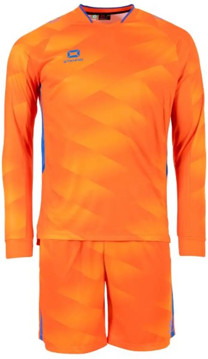 Stanno Vik Goalkeeper Set Maat 140 - Sportbroek & Shirt - Oranje/Bright Blauw