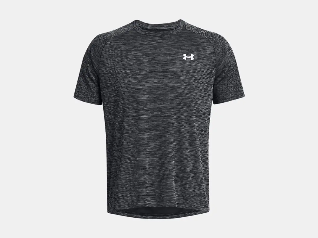 Under Armour UA Tech TextuRood Heren Sportshirt - Zwart/Wit - afbeelding 6 van 6