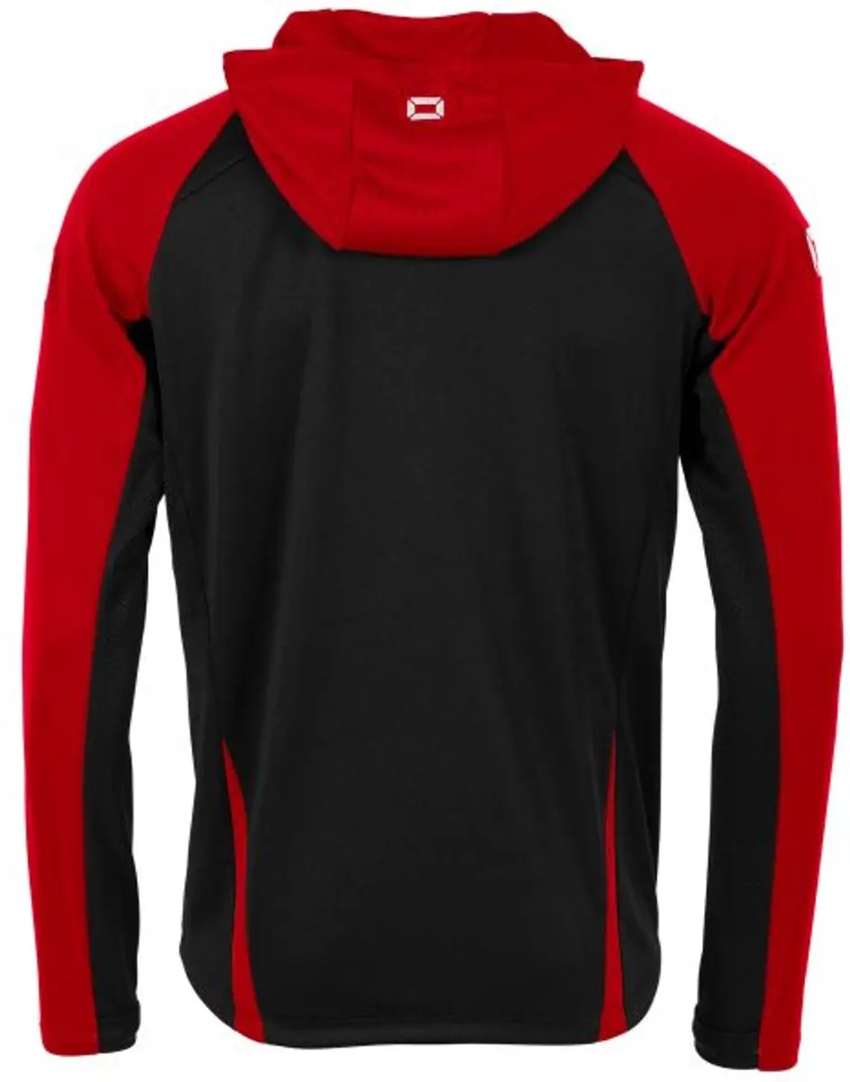 Stanno Stadio Hooded Full Zip Top 164 - Zwart/Rood